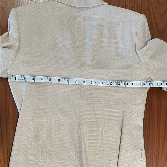 NWT Saville Suit Skirt & Blazer Classic Business Style Beige/Cream 6P Vintage - Picture 6 of 16